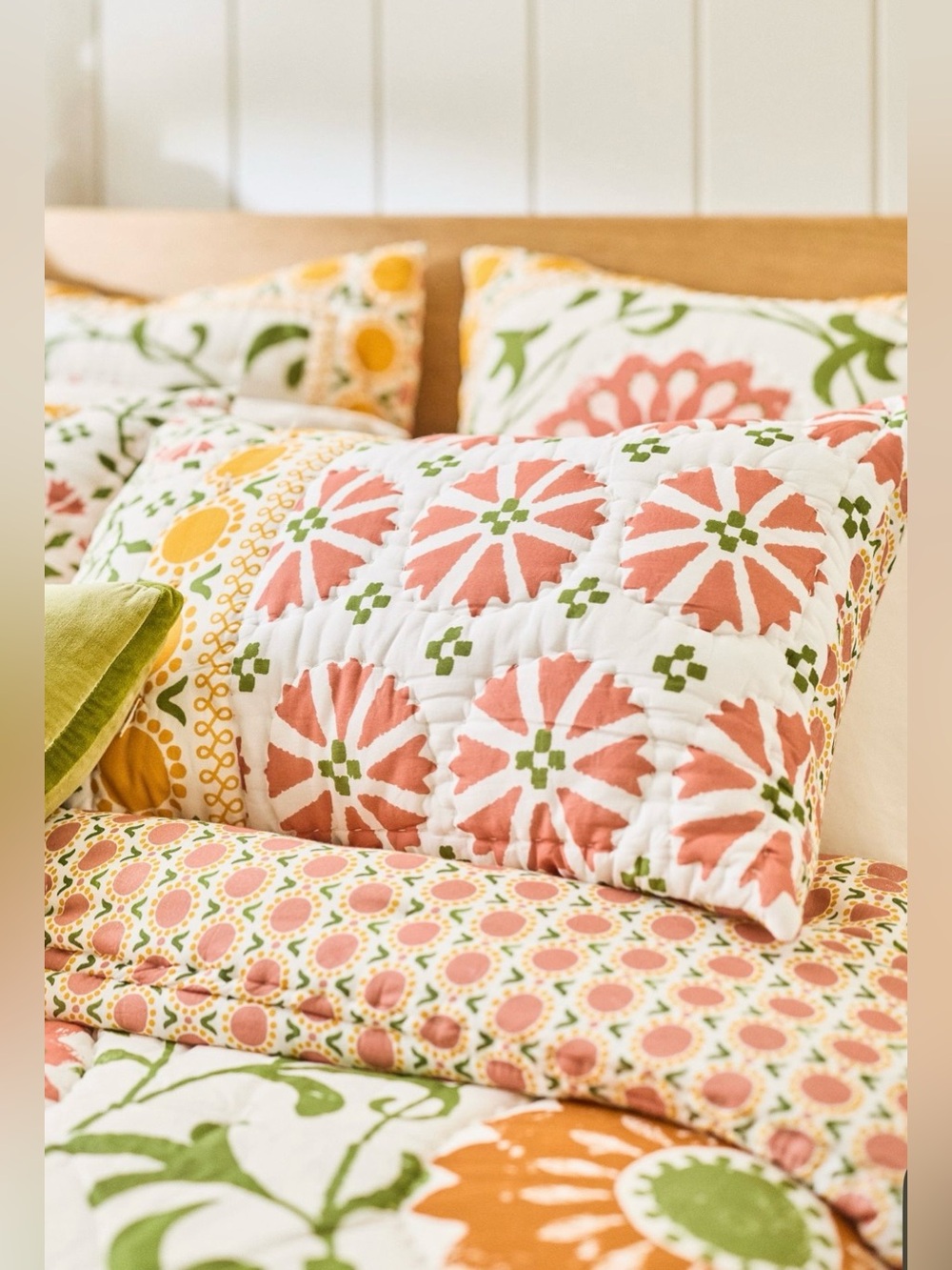 Anthropologie Ellen Merchant Cotton Voile Cottage Shams, Set of 2 - Picture 2 of 4
